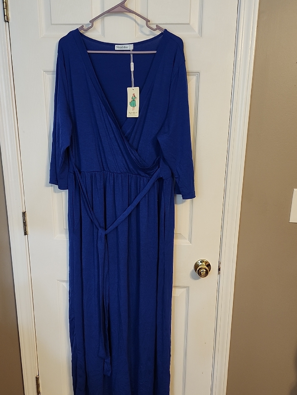 NaNorable Royal Blue Wrap Maxi Dress